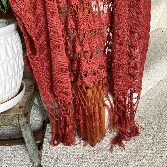 Kori America Terracotta Knit Boho Cardigan - Picture 3 of 8